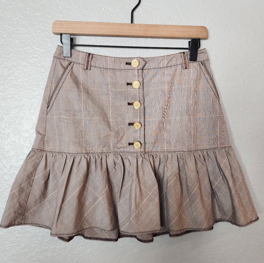 Burberry Button Up Mini Skirt